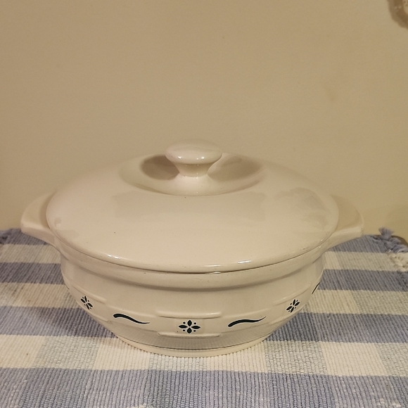 Longaberger Woven Traditions Heritage Green 2 Quart Casserole Dish With Handles